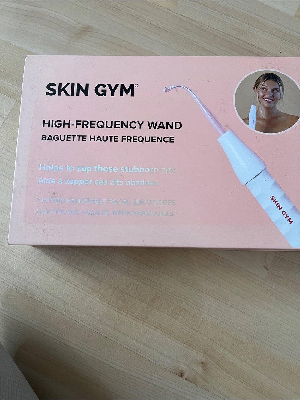 Skin Gym High-Frequency Wand in Pink - Acne & Blemish Treatment